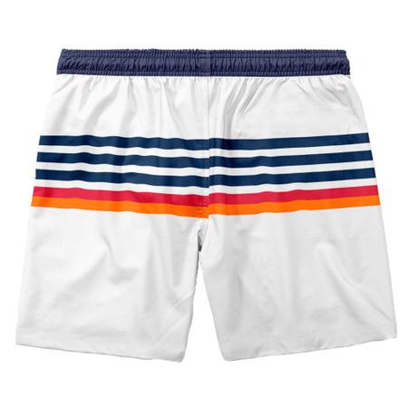 Imagem de Short Resina Bermuda Praia Tactel Liso e Estampado Listrado Masculino Mauricinho