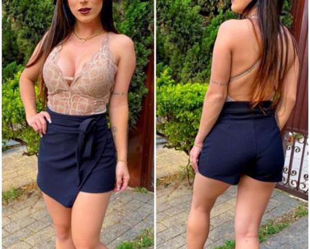 Imagem de Short saia feminino triângulo amarração moda estilo