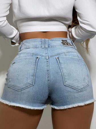 Imagem de SHORT SAIA MODELADOR EMPINA BUMBUM E CRISTAIS Pit Bull Jeans