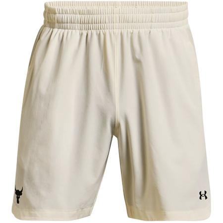 Short Under Armour Project Rock Woven Off White Masculino - Short