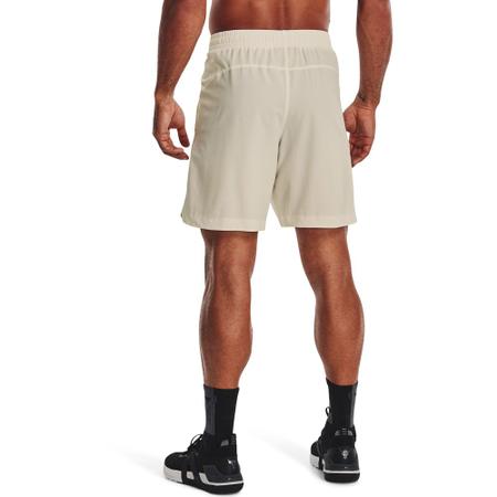 Short Under Armour Project Rock Woven Off White Masculino - Short