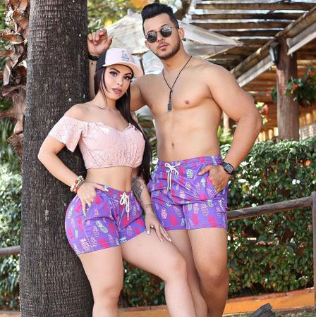 shorts praia masculino e feminino iguais