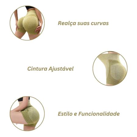 Imagem de Shorts Curto Levanta Bumbum Fitness Cintura Alta