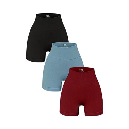 Shorts de Yoga Sem Costura para Mulheres - Cintura Alta e Modelagem Justa Imagem de Shorts de Yoga Sem Costura para Mulheres - Cintura Alta e Modelagem Justa