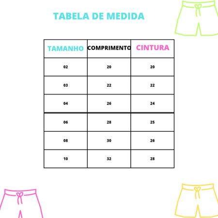 Imagem de shorts feminino kit 4 peças em malha canelada bermuda infantil do 02 ao 10