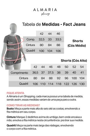 Shorts Jeans Cós Médio 36 ao 46 Fact Jeans 5358 Imagem de Shorts Jeans Cós Médio 36 ao 46 Fact Jeans 5358