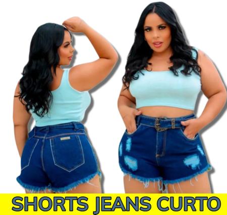 Shorts Jeans Curto Shortinhos Bermuda Feminina Desfiado Roupa Mulher - Wild  - Short Feminino - Magazine Luiza