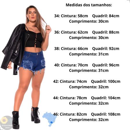 Short desfiado sales no cos