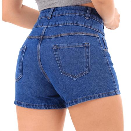 Imagem de Shorts Jeans Feminino Com Elastano Cintura Alta