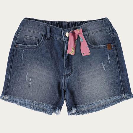 Shorts Jeans Malwee Kids Confort Elastano Menina Tam 04 ao 18