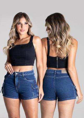 Imagem de Shorts Jeans Sawary Cargo - 275122 Azul