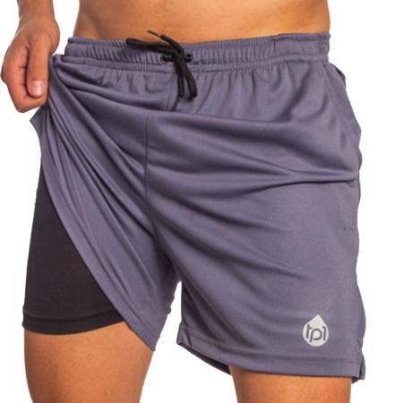 Shorts Masculino 2 em 1 com Segunda Pele Compressão Bermuda Esporte  Academia Corrida - Gym Power - Short Masculino - Magazine Luiza