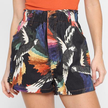Short sarja feminino colorido sales