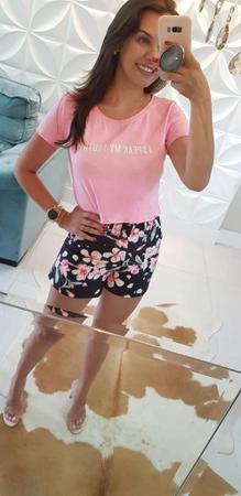 Short cintura sale alta florido