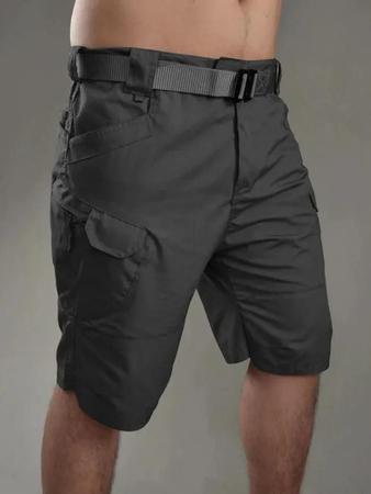 Imagem de Shorts Táticos Masculinos para Verão - Multi-Bolsos, Soltos e Elásticos