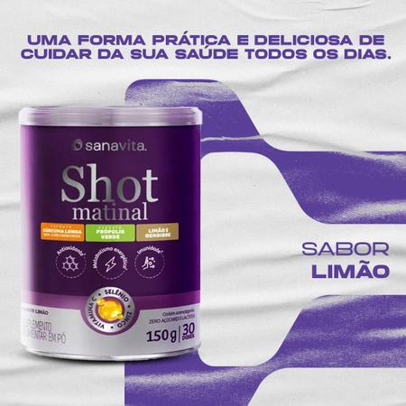 Shot Matinal 150g - Sabor Limão Sanavita Imagem de Shot Matinal 150g - Sabor Limão Sanavita