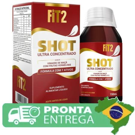 Shot Vinagre De Maçã Da Fit 2 Ultra Concentrado Com Colágeno - Fit2 -  Vitaminas A-Z - Magazine Luiza