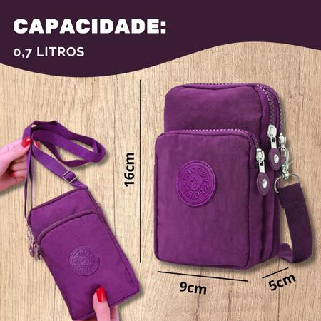 Imagem de Shoulder Bag Mini Bolsa Tiracolo Pochete Necessaire Unissex Academia Dia a Dia