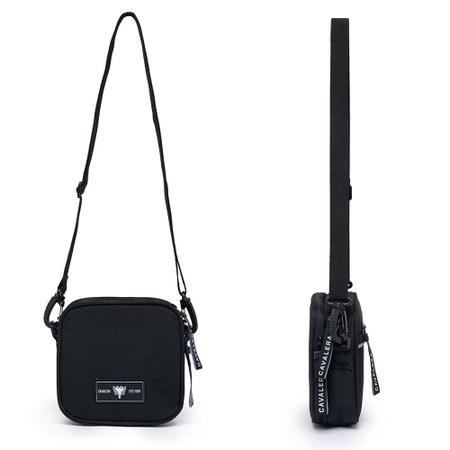 Shoulder Bag Bolsa Transversal Cavalera Unissex Espaçosa - Preto