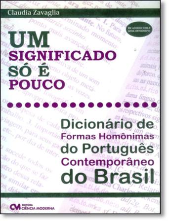 Imagem de Significado So E Pouco - Dicionario De Formas Homonimas Do Portugues Contemporaneo Do Brasil