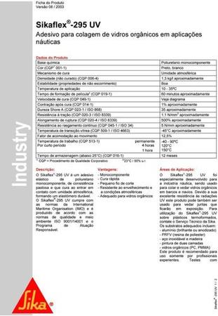 Imagem de Sikaflex 295 Uv Selante Vedativo Náutico Barcos Preto