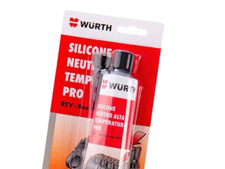 Imagem de Silicone Alta Temperatura Pro Wurth 85g Preto - 12 unidades