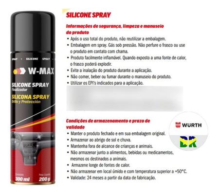 4 Un - Silicone Líquido Spray Wurth W-max 300ml
