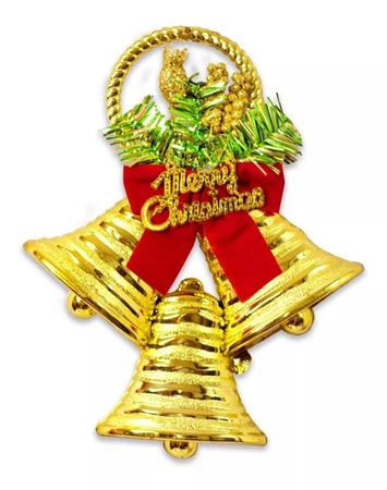 Imagem de Sino Dourado Natalino Decoração Feliz Natal Pendente