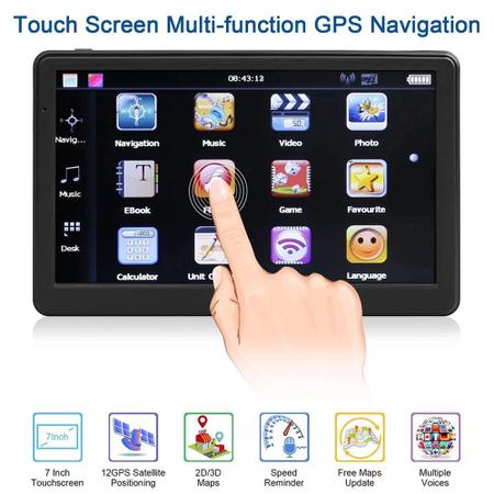 Imagem de Sistema de Navegação GPS com Touch Screen -7' 8GB de Memória
