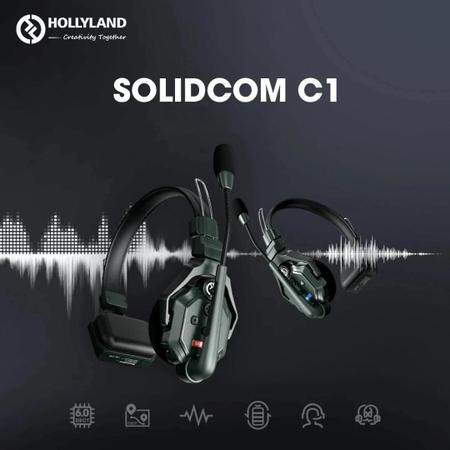 Imagem de Sistema Intercomunicação DECT Hollyland Solidcom C1-4S Wireless Full-Duplex com 4x Headsets