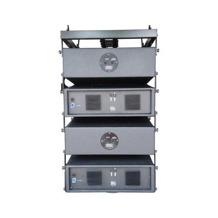 Imagem de Sistema profissional eco som conjunto de quatro line array la108 ativa biamplificada processada