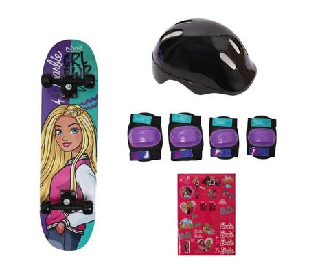 Imagem de Skate Da Barbie Com Acessórios De Segurança - Fun F00105