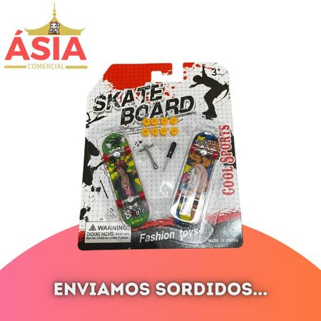 Skate De Dedo Com Acessórios 2 Skates + Chave + Rodas Finger Skateboard  Brinquedo - Sk8 Brinquedo - Skate - Magazine Luiza