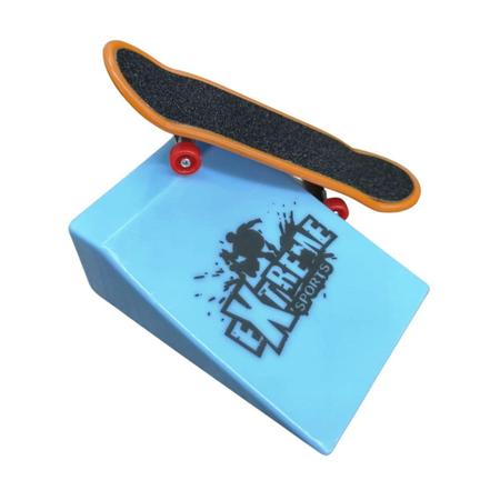 Brinquedo Radical Skate De Dedo Com Rampa Obstáculo Fingerboard