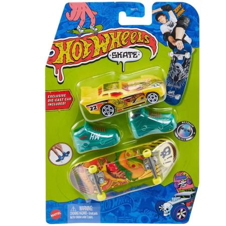 Hot Wheels Skate de Dedo com Tenis HGT46 - Mattel - Patins 4 Rodas Infantil  - Magazine Luiza