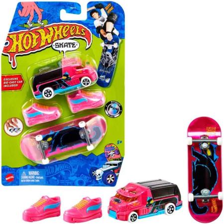 Hot Wheels Skate De Dedo Com Tênis E Carro Hgt71 - Mattel