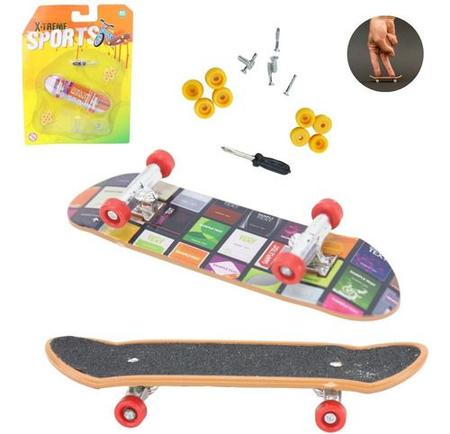 Skate de Dedo Fingerboard Kit 2 Skates com Acessórios Desmontáveis  Personalizável Brinquedo Infantil Presente Divertido Para Crianças