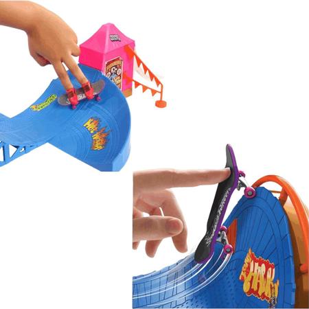 Imagem de Skate de Dedo Hot Wheels Pista de Skate Parque de Diversão