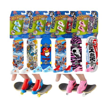 Skate De Dedo Hot Wheels Fingerboard Profissional Com Tênis