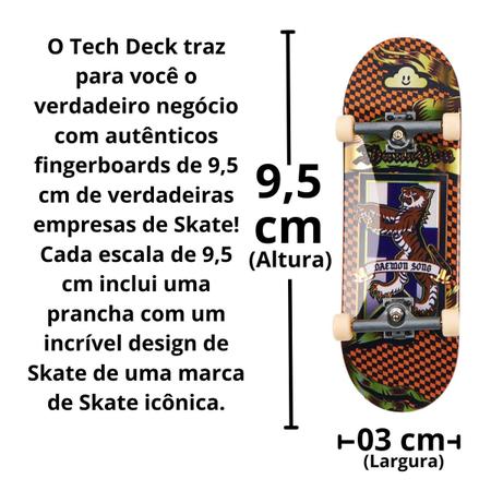 Skate De Dedo Tech Deck Relic Series Profissional + Adesivos - Escorrega o  Preço