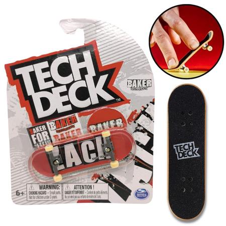 Skate De Dedo - Tech Deck - Real Skateboard A Vermelho - Sunny - D