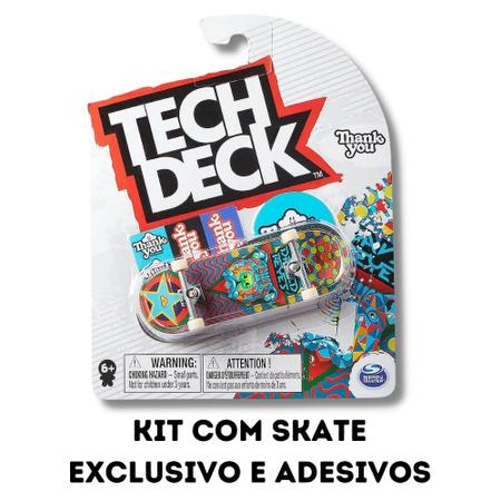 Skate De Dedo Tech Deck Fingerboard Profissional + Adesivos