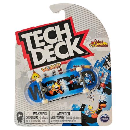 Skate De Dedo - Tech Deck - Iworld Industries Azul - Sunny