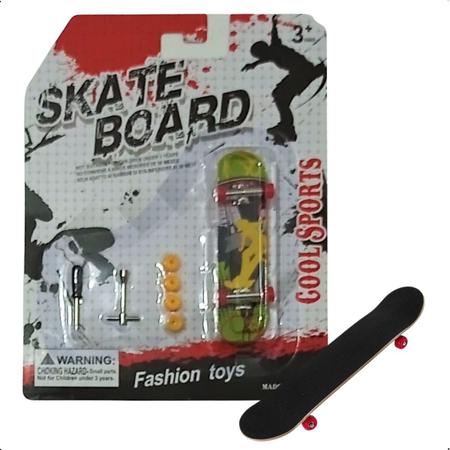 Skate de Dedo Skateboard Com Acessórios Mini Finger Educacional