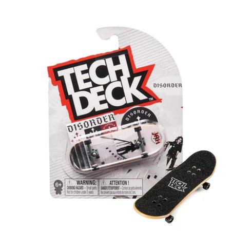 Skate de dedo Tech Deck Disorder 96mm Branco Preto