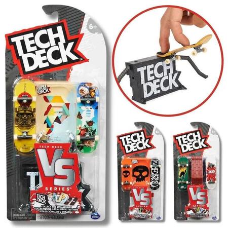 Kit 2 Skate De Dedo Tech Deck Com Obstáculo Cards Brinquedo:Disorder