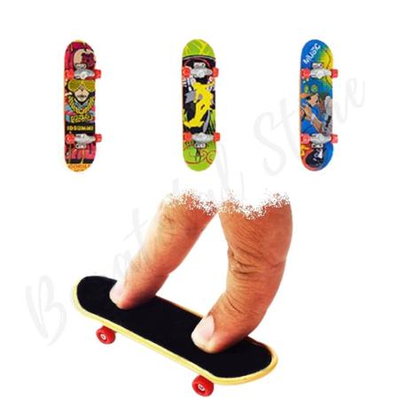 Skate de Dedo Fingerboard Kit 2 Skates com Acessórios Desmontáveis  Personalizável Brinquedo Infantil Presente Divertido Para Crianças