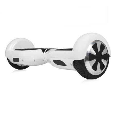 Imagem de Skate Elétrico Hoverboard 6.5 BRANCO + Kit de Proteção Azul Bluetooth, LED - Bateria Samsung Bolsa - Smart Balance