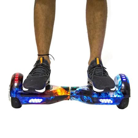 Skate Elétrico Bluetooh 6,5 - Gelo e Fogo - Com Led