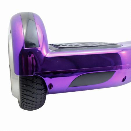 Imagem de Skate Elétrico Hoverboard 6.5" LILÁS CROMADO Bluetooth e LEDs com Bolsa - Bateria Samsung - Smart Balance